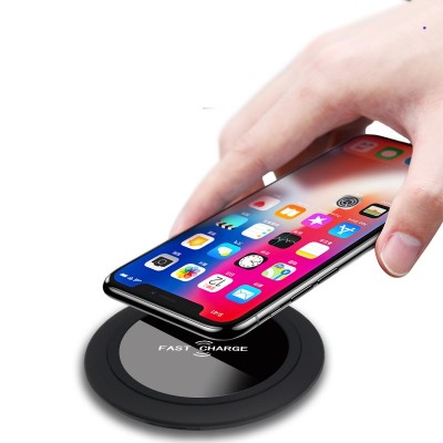 Zinc alloy  QI 10W Wireless Fast Charging Pad for iPhone X/iphone 8/ 8 Plus, For Samsung Galaxy S9 S8 plus and Note and Lumia