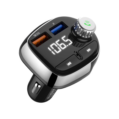 Cheap Quick Charge 3.0 Handsfree FM Transmitter Wireless Bluetooth Car Kit Car Dual USB Modulator U Disk MP3 Player